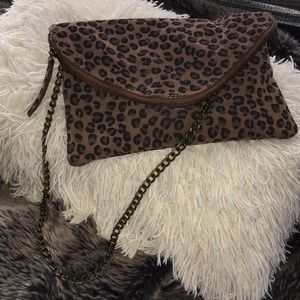 J CREW LEOPARD PRINT HAND BAG🐯